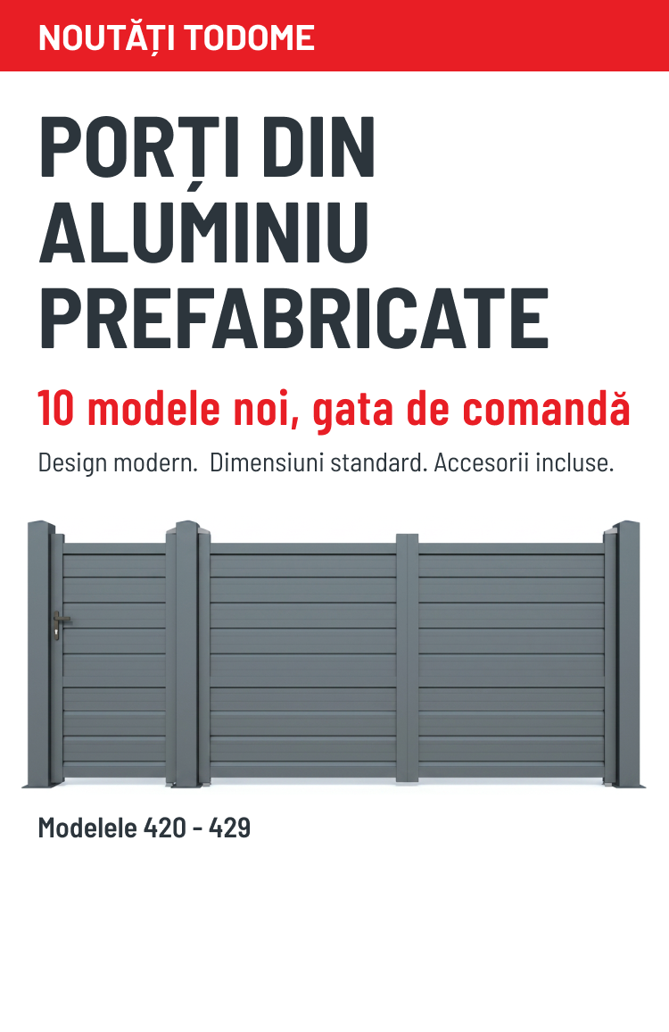Modele porti aluminiu prefabricate mobil